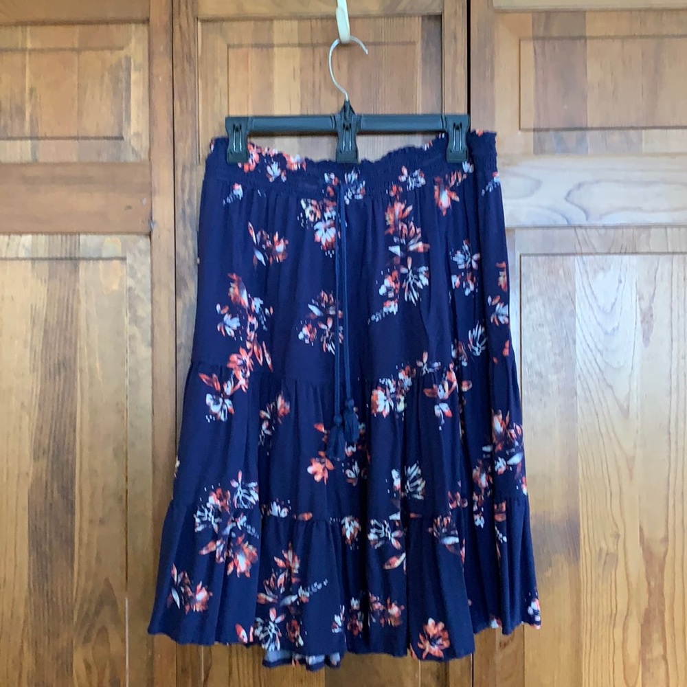 Skirt by Sonoma blue with white orange flowers